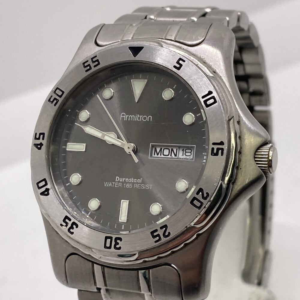 Vintage Armitron Durasteel Mens Watch Works New Battery